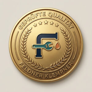 Qualitätsmedaille von Feldner Klempner für sauber dokumentierten Service